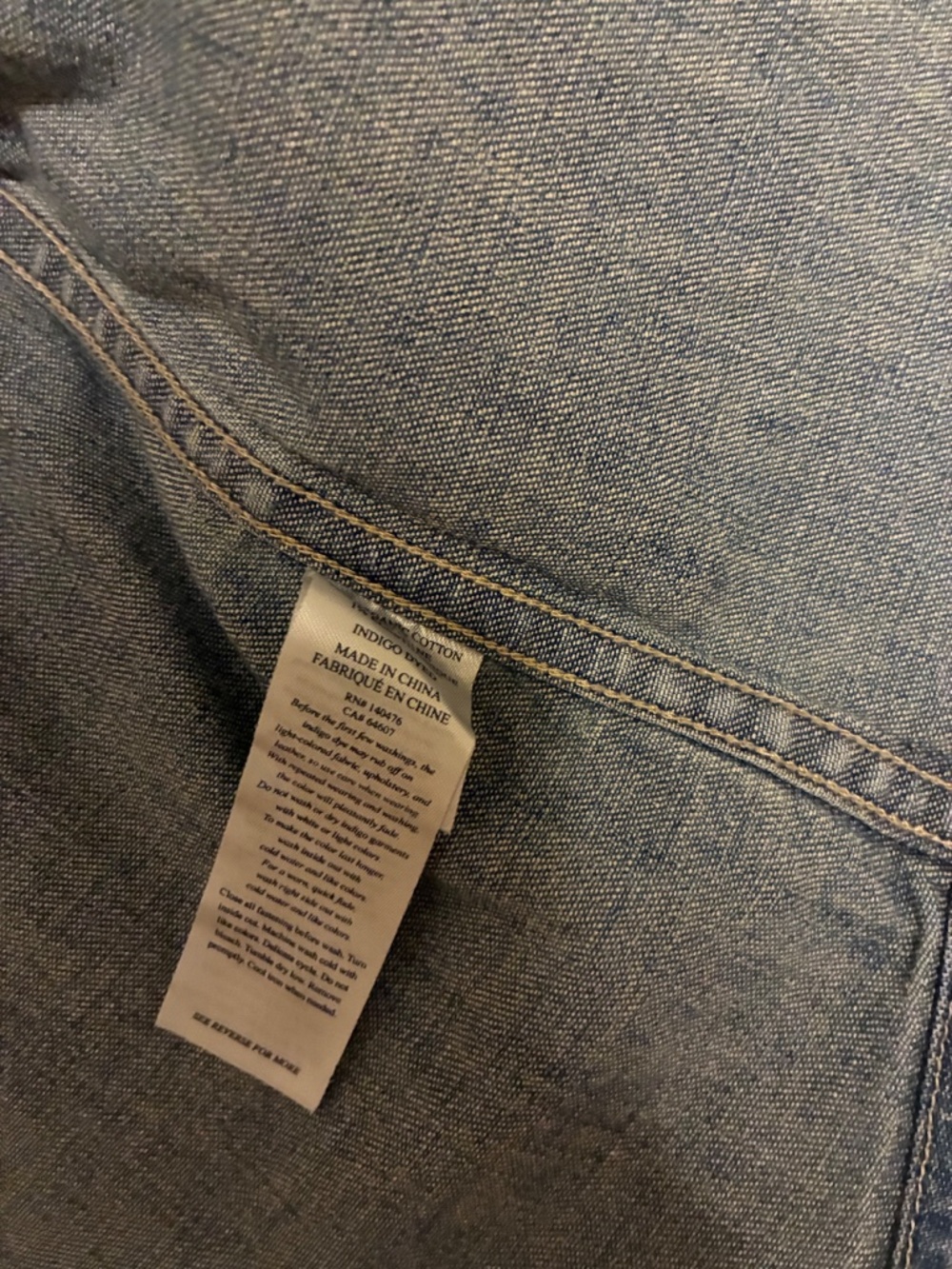 Faherty The Western Shirt Denim Mens large - Picture 3 of 7